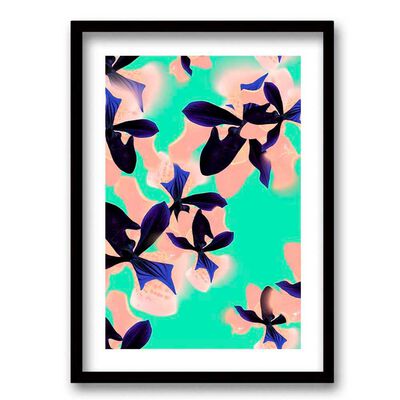 Imagen 1 del producto Cuadro Decorativo Retela Flores Neón 70 x 50 cm