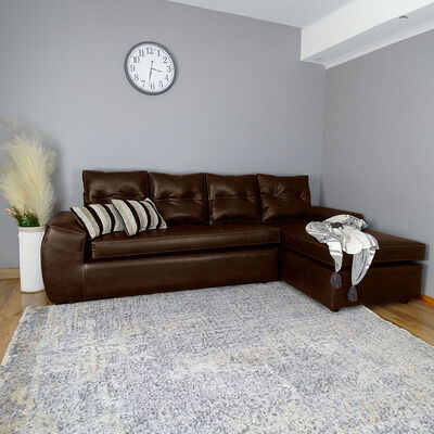 Imagen 1 del producto Seccional Derecho Elegant Houston Cheise PU 5 Cuerpos Cefe