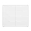 C&oacute;moda Vekkahome Doble Evo 8 Cajones Blanco