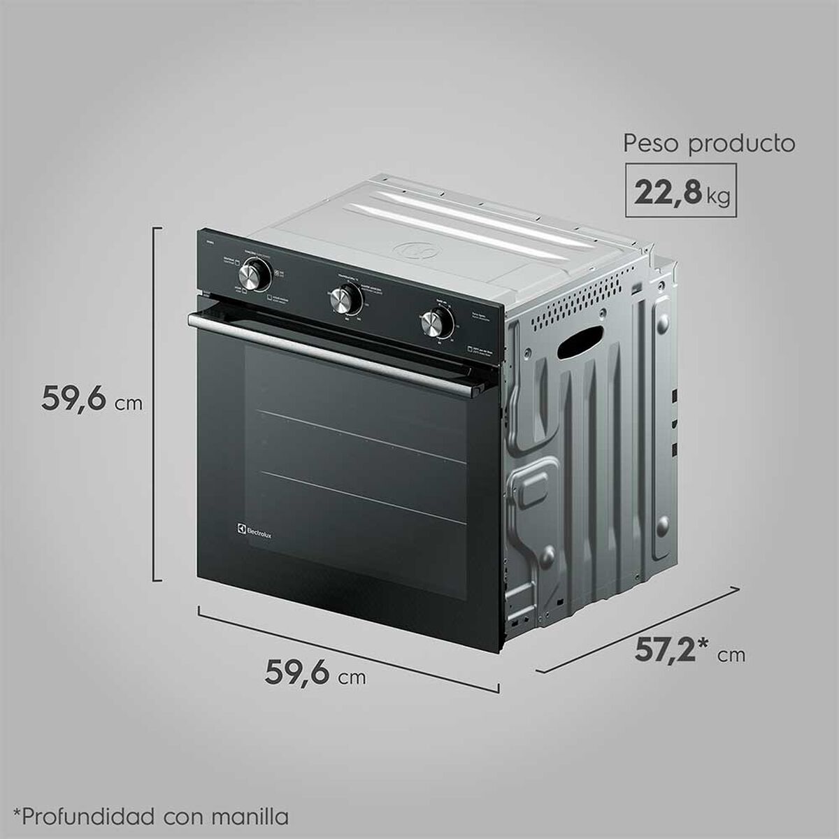Horno Empotrable Oe8el 80 lts.