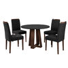 Juego de Comedor Jdo & Design Isabella 4 Sillas Castaño Oscuro 