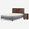 Cama Europea Rosen Full Pratta + Respaldo + Velador Dolce