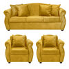 Juego de Living Innovamuebles Azucena Sofá 3 Cuerpos + Dos Sillones 1 Cuerpo Mostaza 