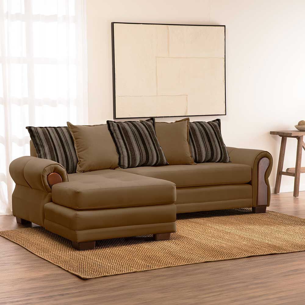 Sofá Seccional Living Factory Arizona 4 Cuerpos Beige