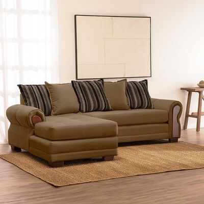 LIVING FACTORY Sofá Seccional Living Factory Arizona 4 Cuerpos Beige