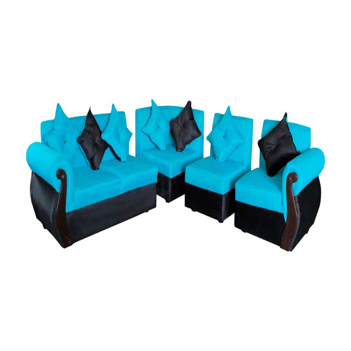 Modular Diseño A&M Home Madison Derecho 5 Cuerpos Negro Calipso