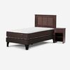 Cama Europea Rosen 1 Plaza Ergo T + Respaldo + Velador