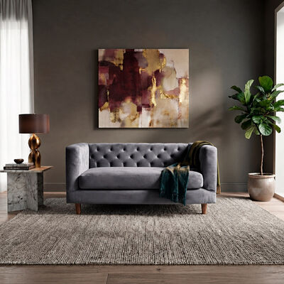 Sof&aacute; Tela Velvet Latam Home Brescia 2 Cuerpos