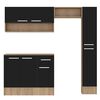 Mueble de Cocina Vekkahome Madri 1 Cajón 7 Puertas Negro Café