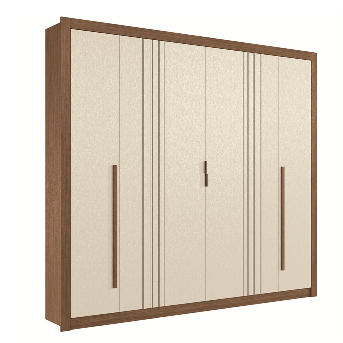 Closet Altavision Miletto 6 Puertas 3 Cajones Caf&eacute; Blanco