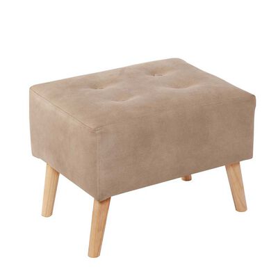 Pouf Latam Home Niza Cuero Kentucky Beige