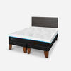 Cama Europea CIC Green Infinity 2 Plazas + 1 Respaldo Villarrica Gris