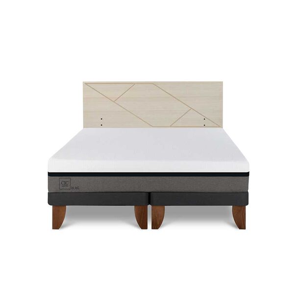Cama Europea CIC Base Dividida 2 Plazas Balance + Respaldo Villarrica Alpino