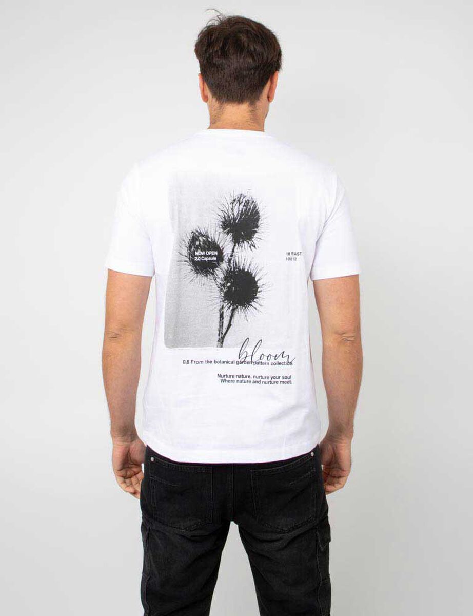 Polera Con Estampado Manga Corta Hombre Fiorucci