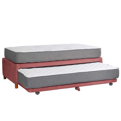 Cama Nido Latam Home 1,5 Plazas Zen Best Tela Palo Rosa