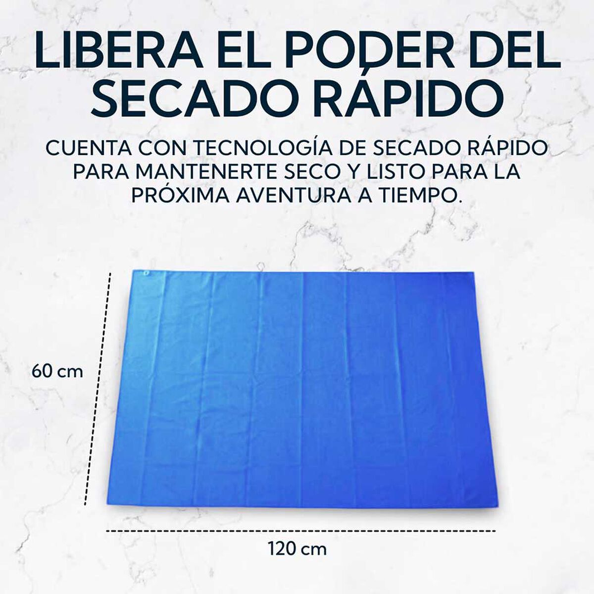 Pack 2 Toallas Microfibra Terry Azul Pro Outdoor