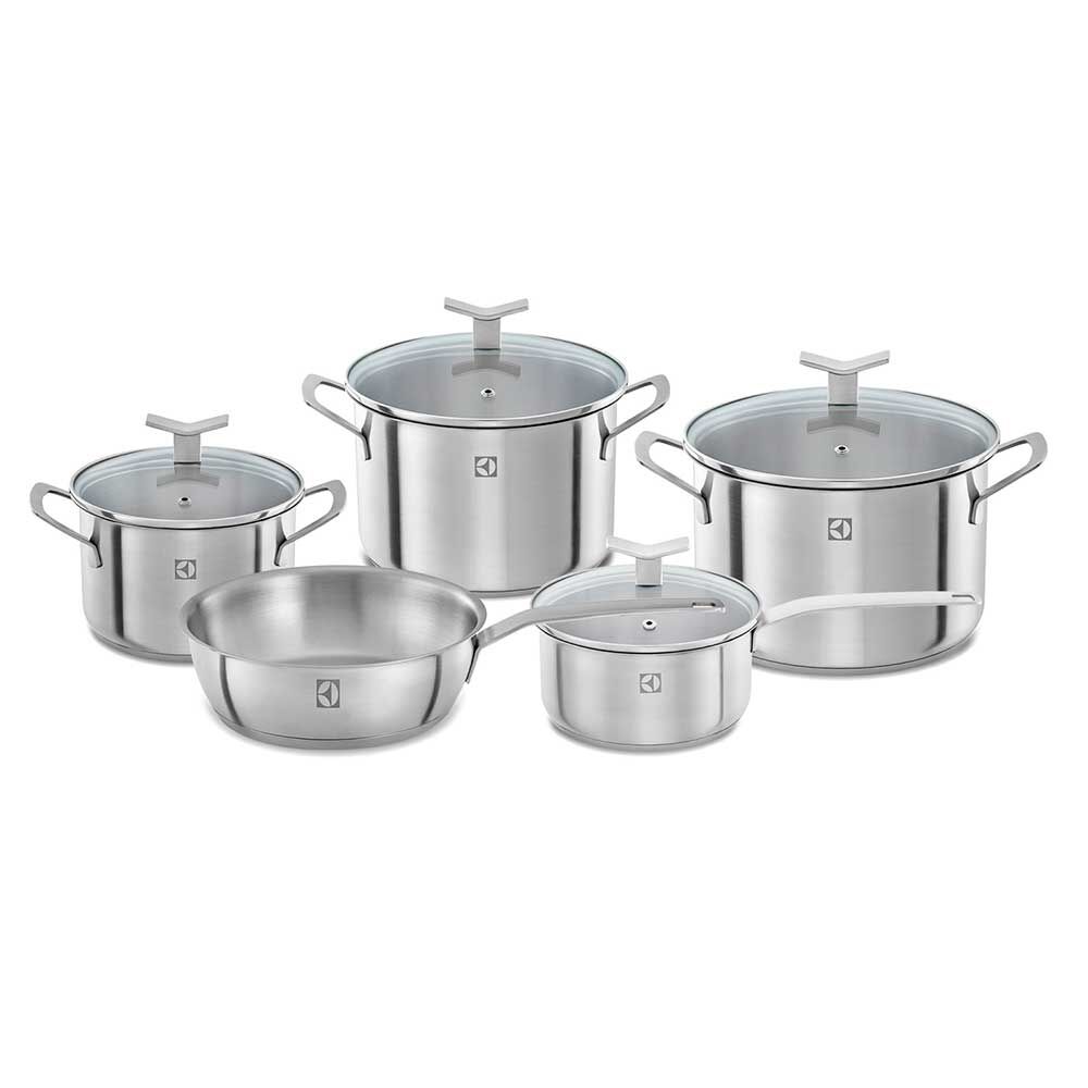 Batería de Cocina Acero Inoxidable Electrolux 9 Piezas