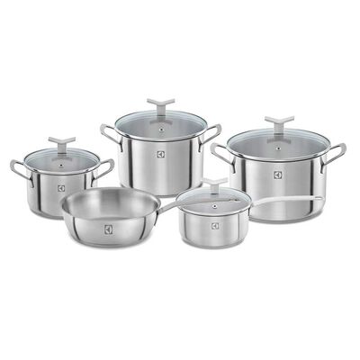 Batería de Cocina Acero Inoxidable Electrolux 9 Piezas