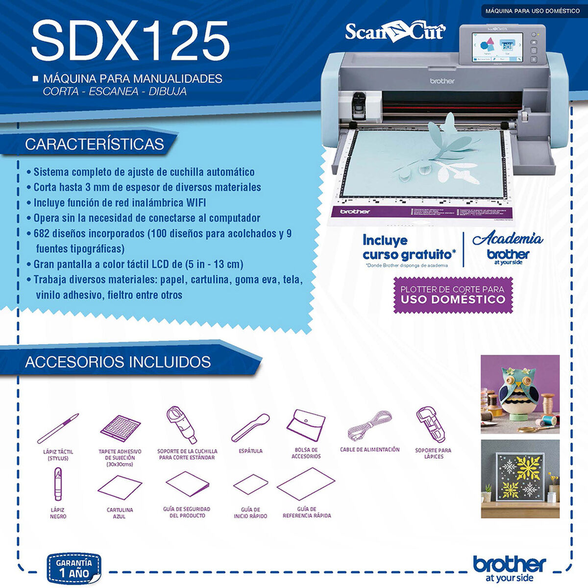 Máquina ScanNcut de Corte y Escaneo Brother SDX125