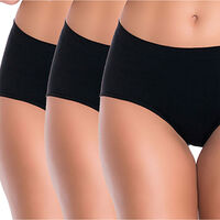 Pack 3 Calzones Cuadro Mujer Intime Negro, Multicolor