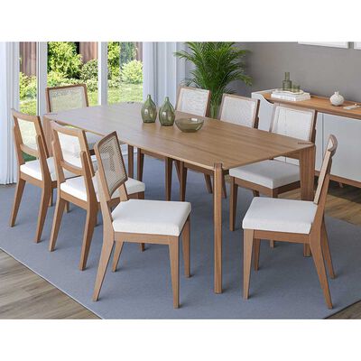 Juego de Comedor Decocasa Harmony  8 Sillas Canela