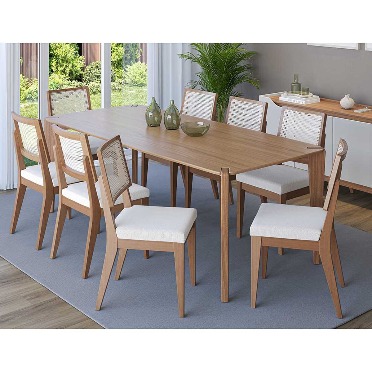 Juego de Comedor Decocasa Harmony  8 Sillas Canela