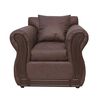Juego de Living Almore Atenea PU Sofá 3 Cuerpos + Dos Sillones 1 Cuerpo Caramelo