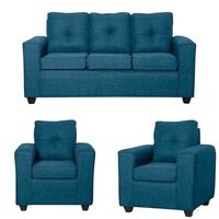 Juego de Living Black Factory Ranger Sofá 3 Cuerpos + Dos Sillones 1 Cuerpo Esmeralda