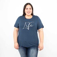 Polera Manga Corta Mujer Extralindas Azul, Crudo, Melange, Menta, Negro
