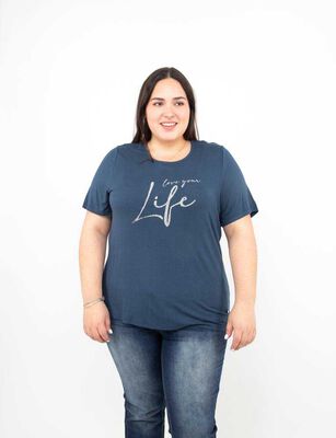 Imagen 1 del producto Polera Manga Corta Mujer Extralindas Azul, Crudo, Melange, Menta, Negro