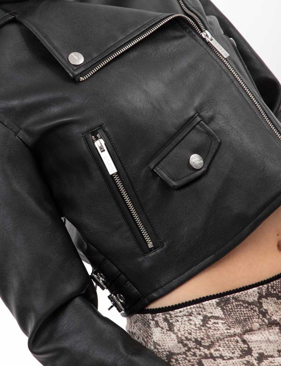 Chaqueta Biker Ecocuero Mujer Icono