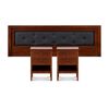 Combo Cama Europea CIC Base Dividida 2 Plazas Ortopedic Advance + Respaldo + 2 Veladores CIC Genova + Pack Almohadas Celta Imperial Soft