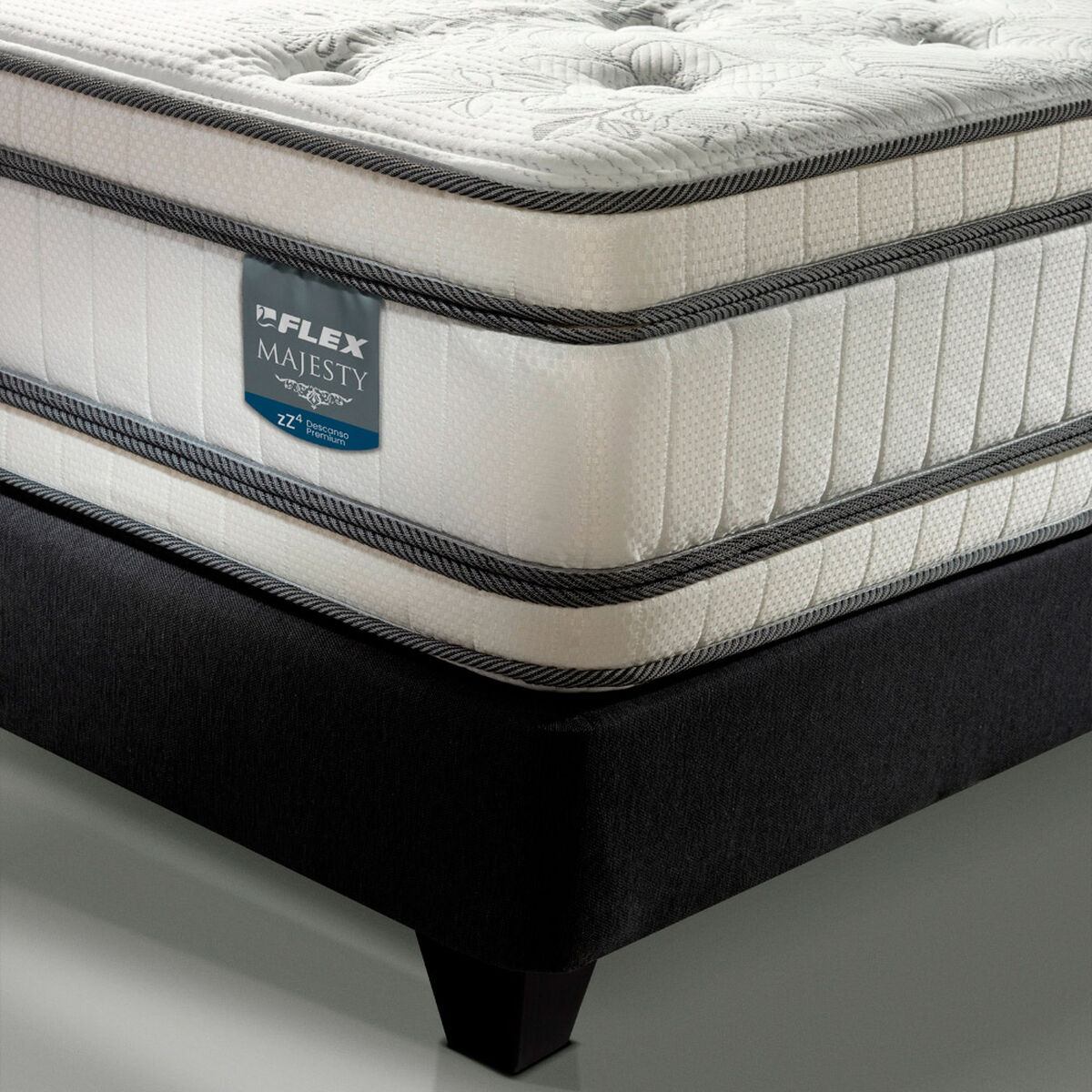 Cama Europea Flex King Majesty + 1 Respaldo