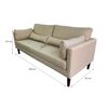 Sofá Furnitech Reims 3 Cuerpos Beige