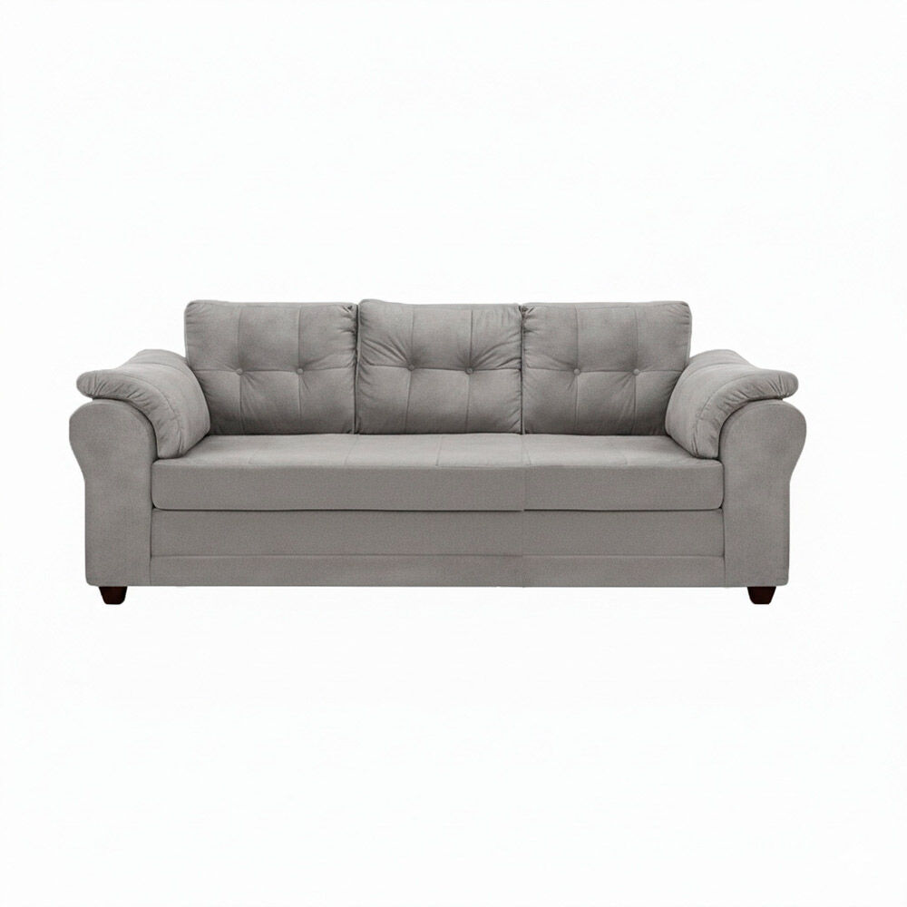 Sofá Muebles MPR Mercury 3 Cuerpos Felpa Gris