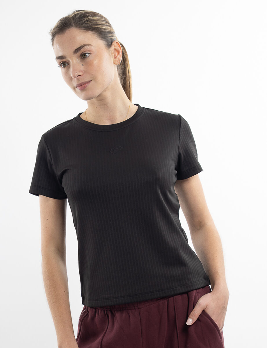 Polera Manga Corta Textura Mujer Lotto Strada