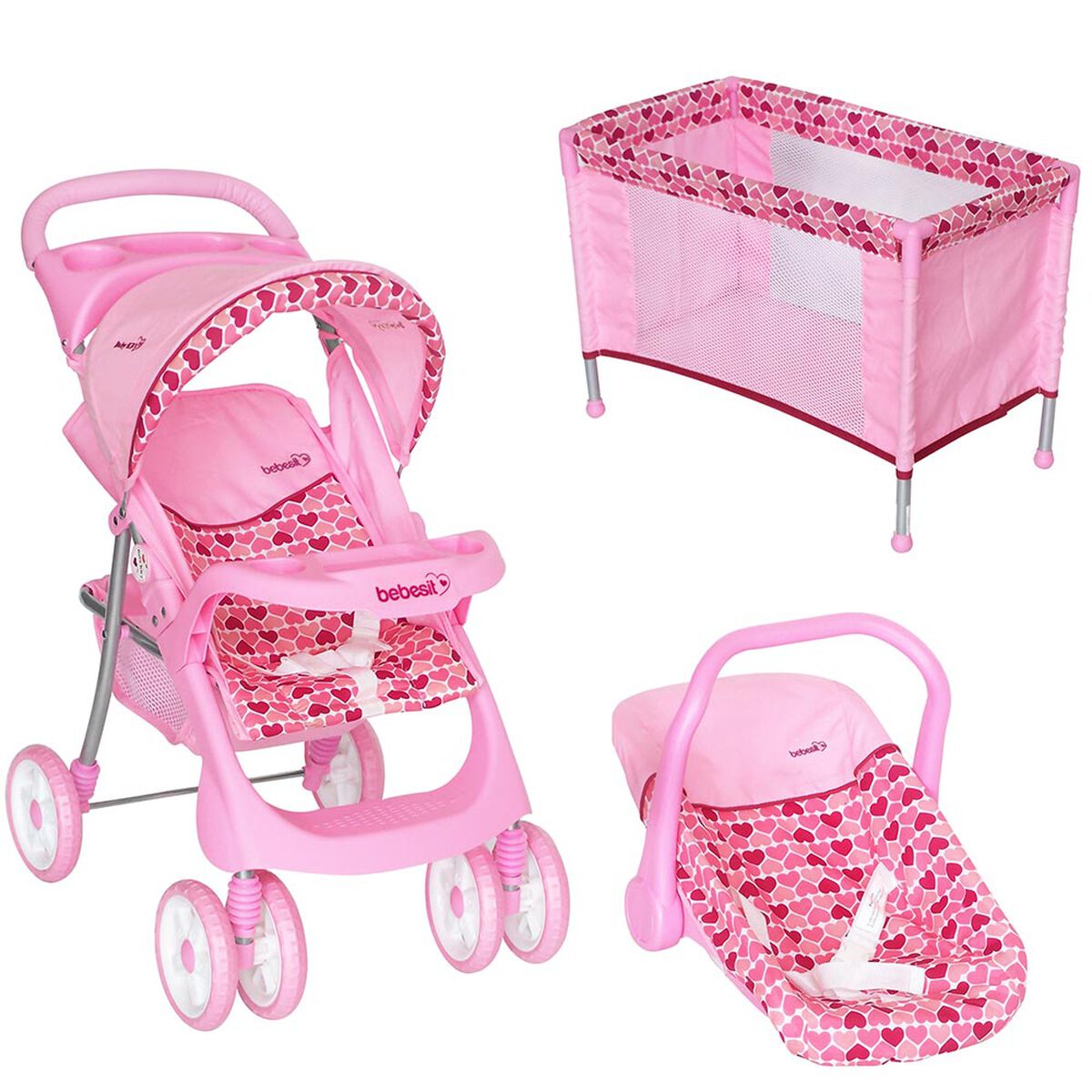 Set Cuna + Silla de Auto + Coche Bebesit