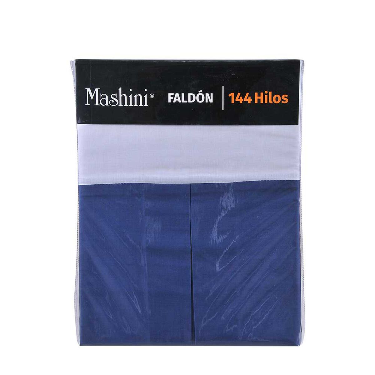 Faldón Mashini 144 Hilos King Liso Azul