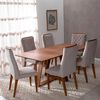 Juego de Comedor Decocasa Avena 6 Sillas Canela