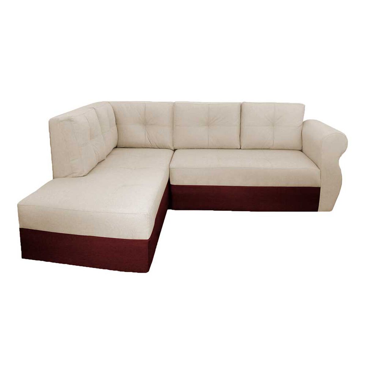 Sof&aacute; Secccional Muebles MYM Marce 4 Cuerpos Beige Chocolate
