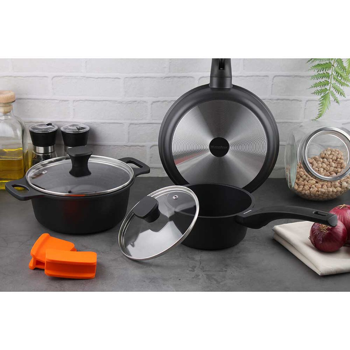 Bater&iacute;a de Cocina Marmicoc 7 Piezas Therma Orange