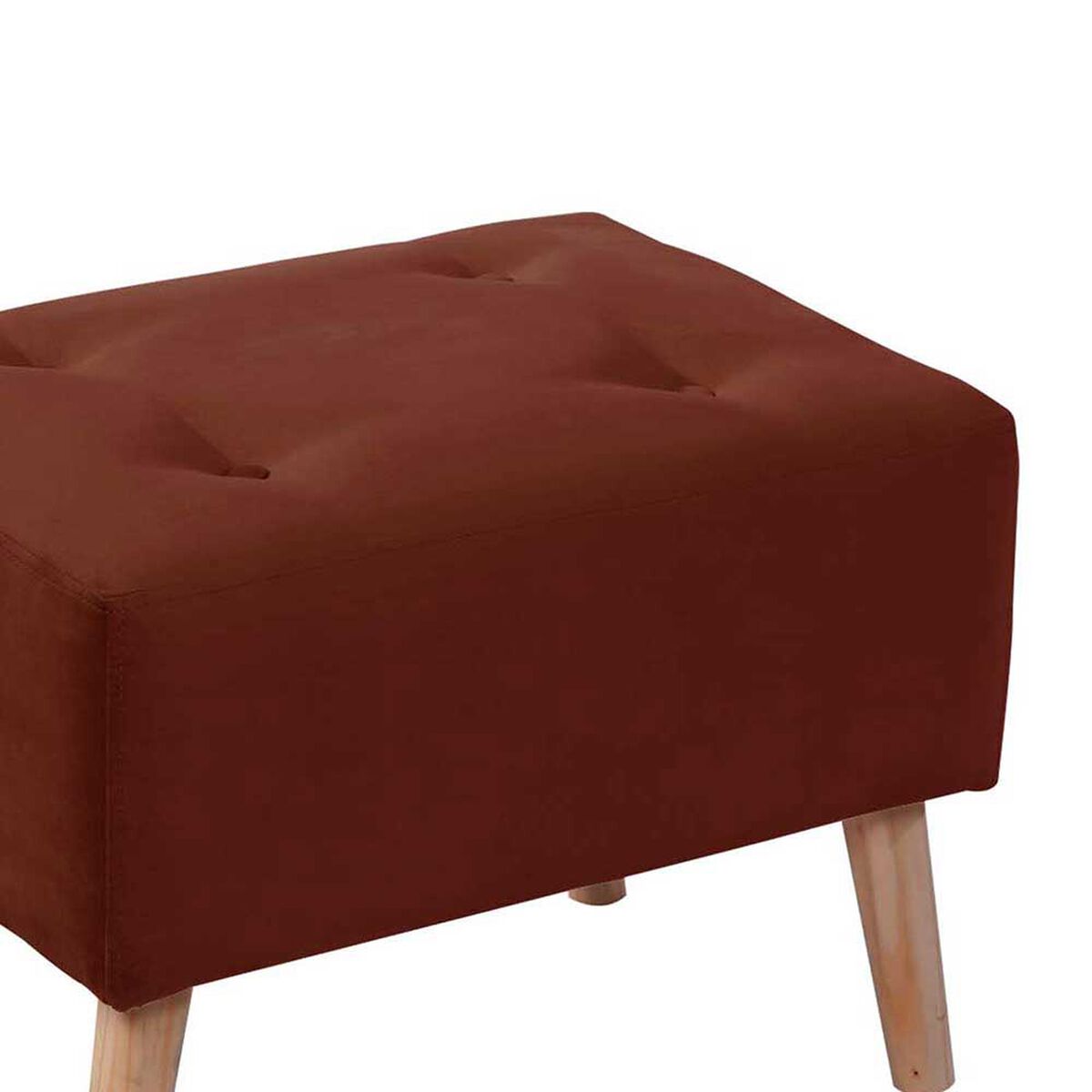 Pouf Latam Home Niza Tela Velvet Chocolate
