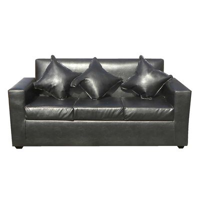 Imagen 2 del producto Juego de Living Almore Paris Sofá 3 Cuerpos + Dos Sillones 1 Cuerpo Negro