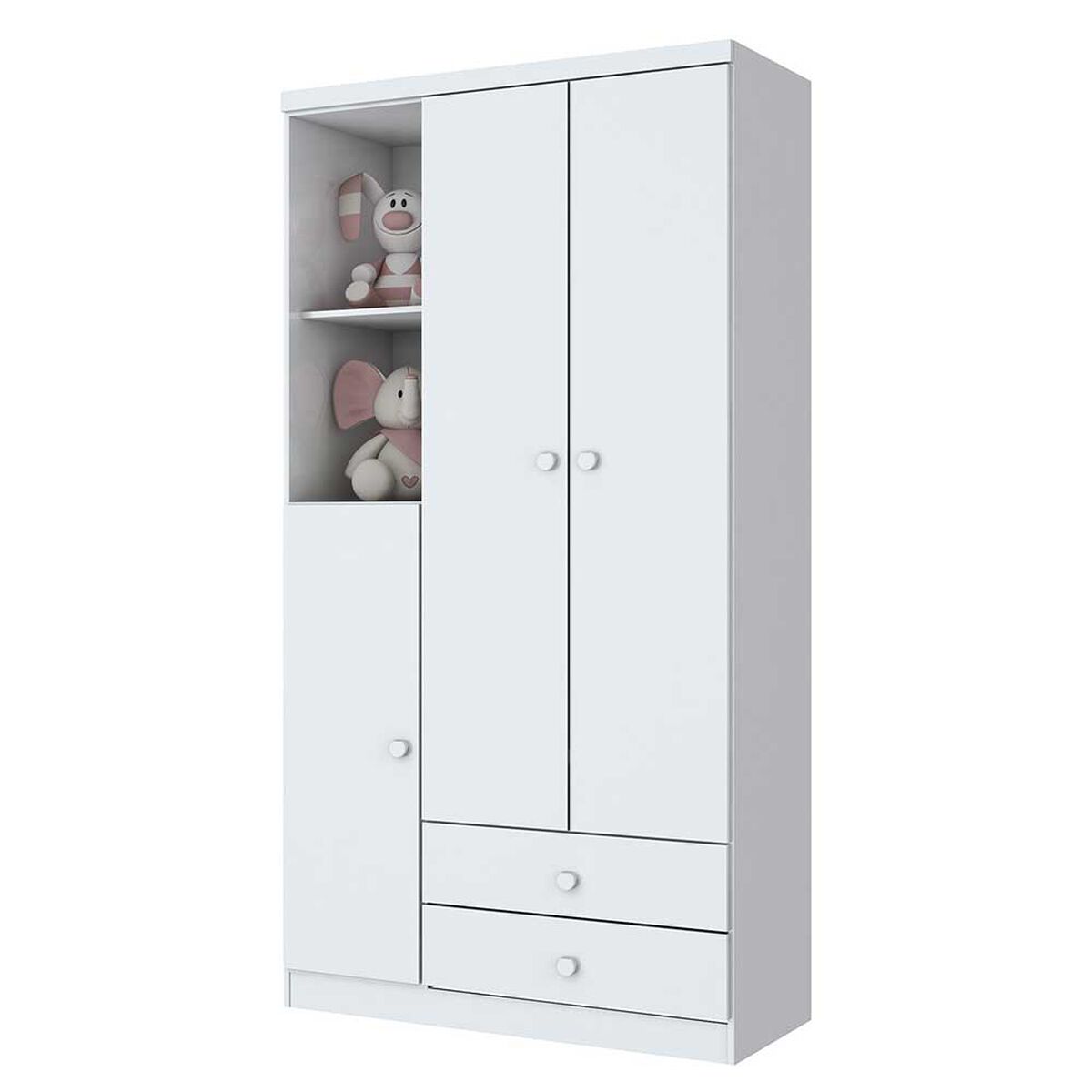 Clóset Home Mobili Palace 3 Puertas 2 Cajones Blanco