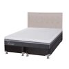 Box Spring CIC Base Dividida 2 Plazas Ortopedic Advance + Respaldo Tigris
