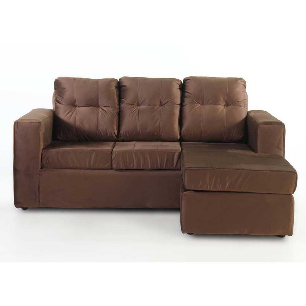Sofá Modular Kea Rodas 3 Cuerpos Café