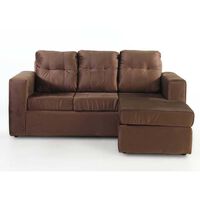 Sofá Modular Kea Rodas 3 Cuerpos Café