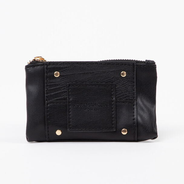 Monedero Ecocuero Negro Portman Club