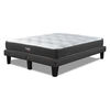 Cama Europea Prelude 2 Plazas Radiant 190 Cm +  Respaldo Urban Marengo