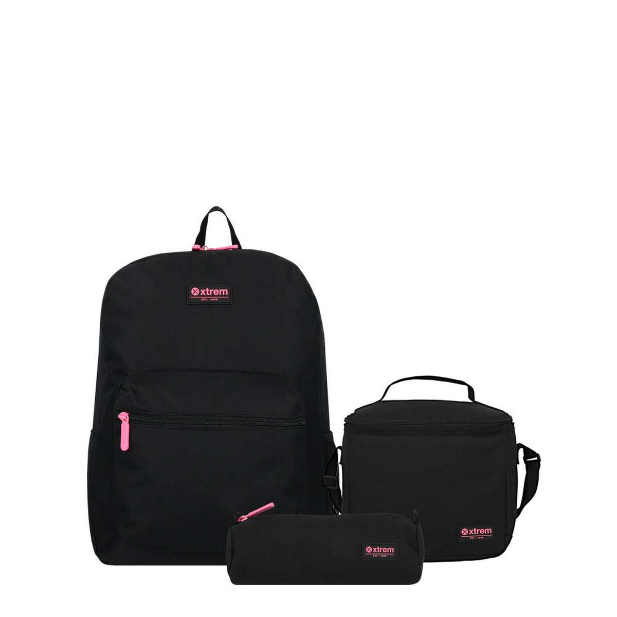 Triple Pack 6XT Mochila Ni&ntilde;a Xtrem Negro/Rosado